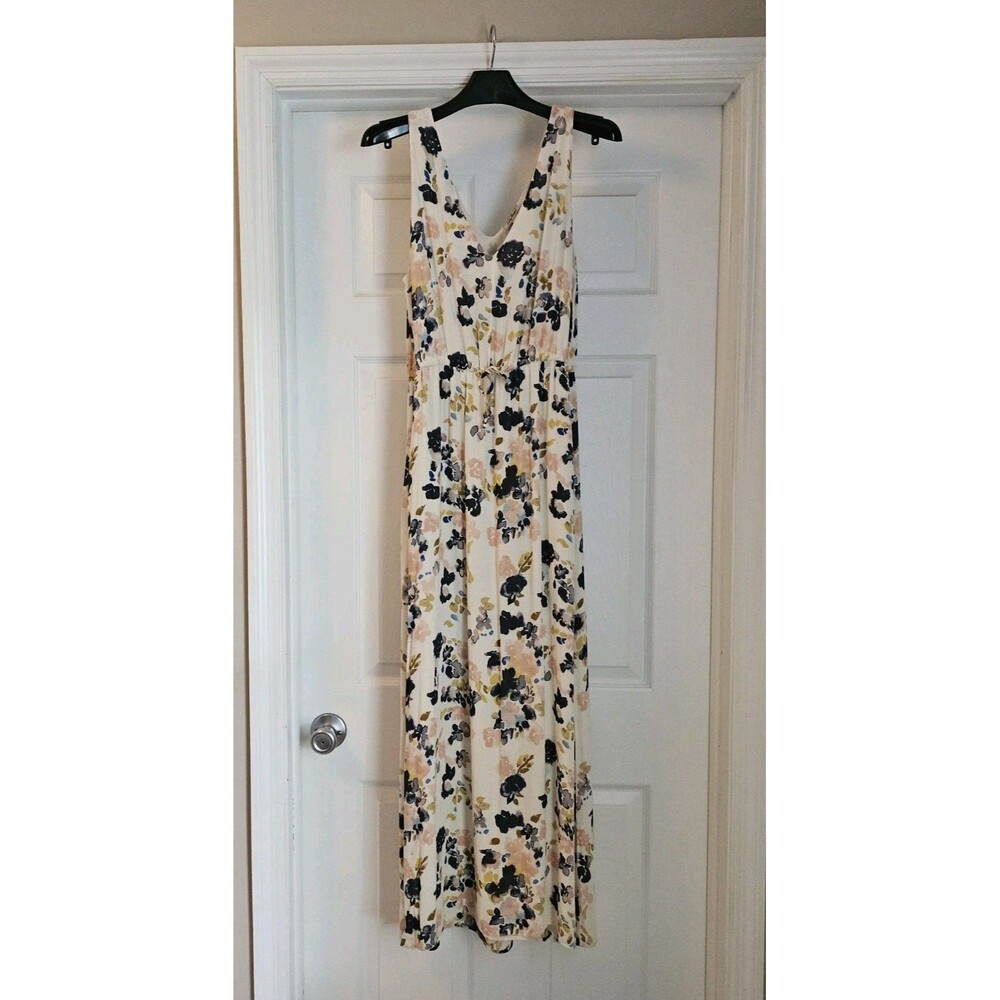 Lucky Brand Floral Maxi Dress Long Boho Cottagecore Prairie Romantic Y2K Women M